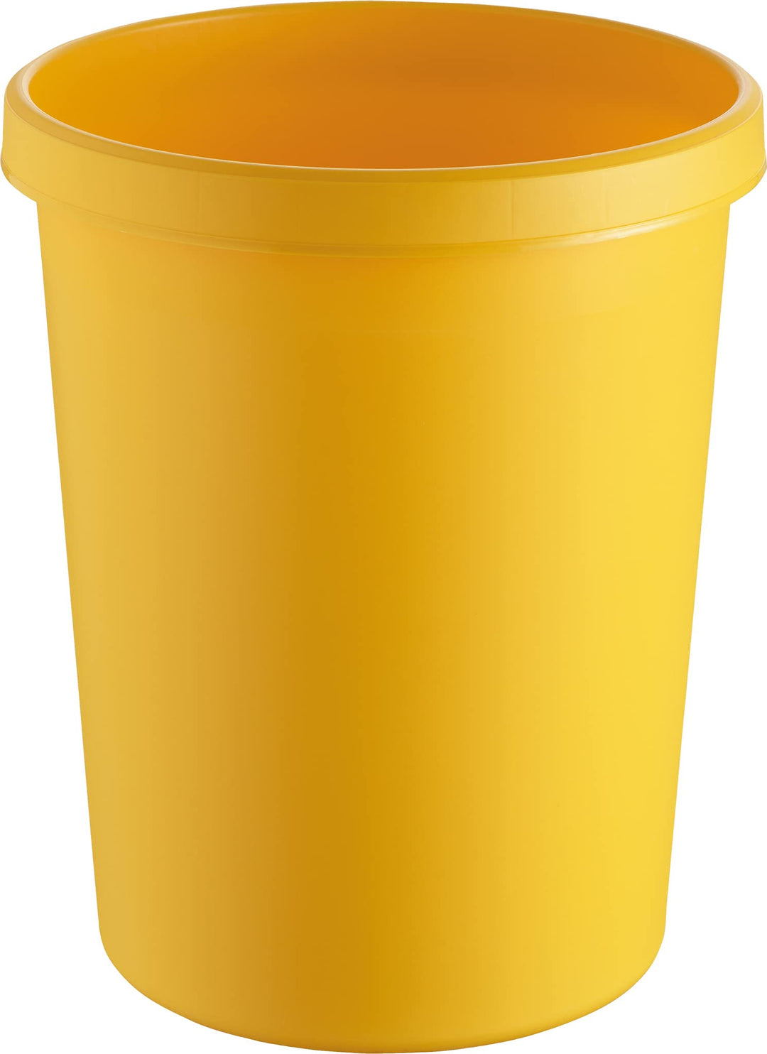 Helit H6106218 - Papierkorb „the german“ 45 Liter, gelb, mit umlaufendem Griffrand, aus Kunststoff,