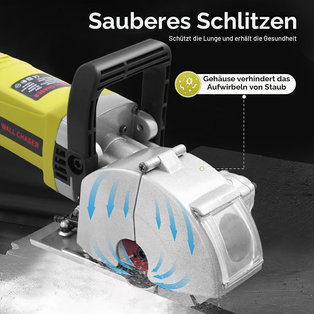 Mauerfräse mit 5 Stück 125mm 7500 U/min Klingen Staubfreie Mauerfräse 4KW Wandschlitzmaschine Elektr