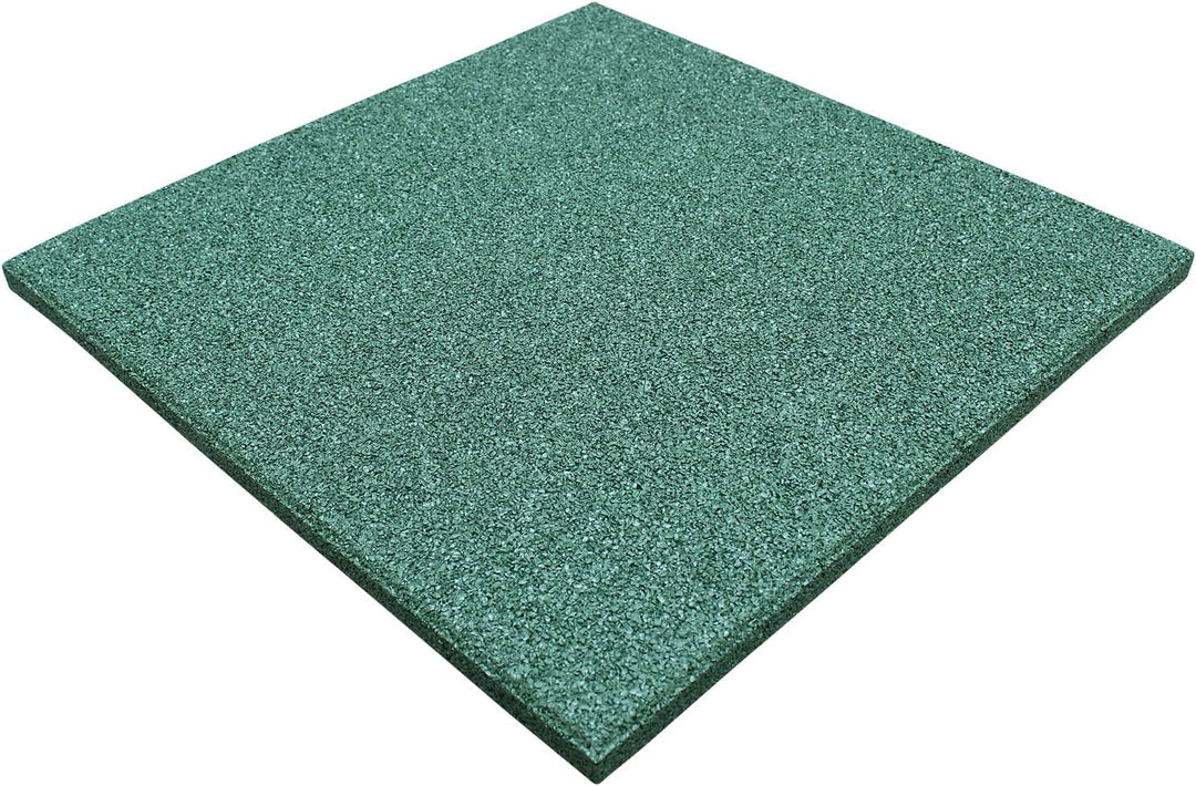 12 x Fallschutzmatten 50x50x4cm Grün Gummiplatten Pool Fitness Kletterturm