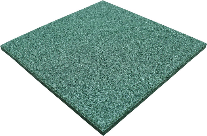 12 x Fallschutzmatten 50x50x4cm Grün Gummiplatten Pool Fitness Kletterturm