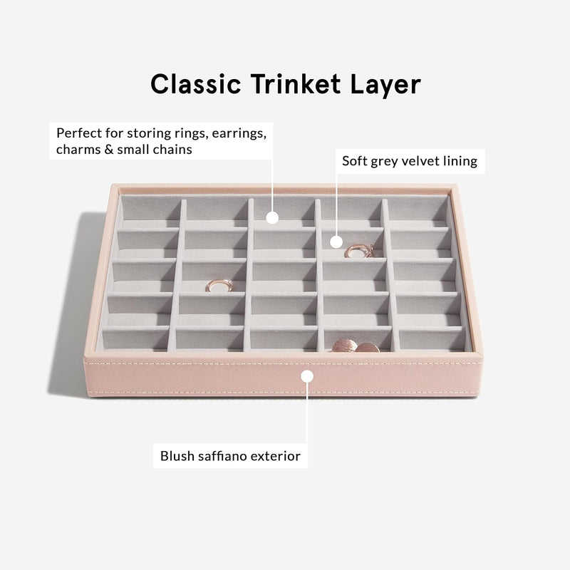 Stackers Blush Klassisch Schmuckschatulle - 3 Blush Pink, Blush Pink