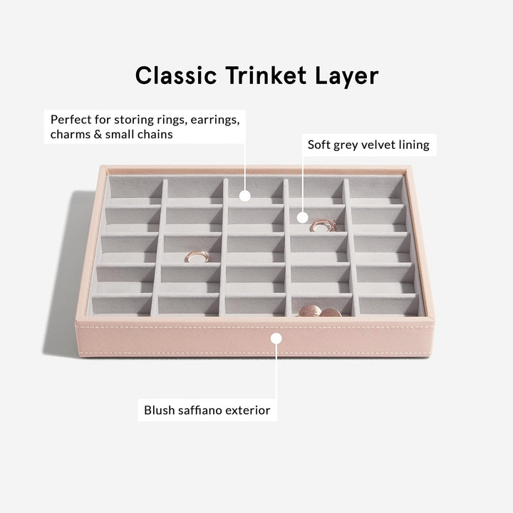 Stackers Blush Klassisch Schmuckschatulle - 3 Blush Pink &amp; Gold, Blush Pink &amp; Gold