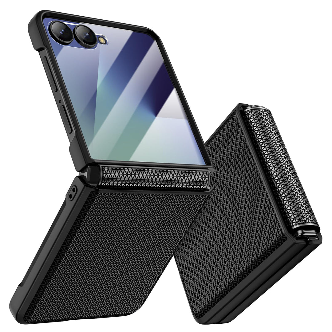 Doeshine für Samsung Galaxy Z Flip 7 Hülle [Not für Flip 7FE] mit Scharnierschutz & Displayschutzfol
