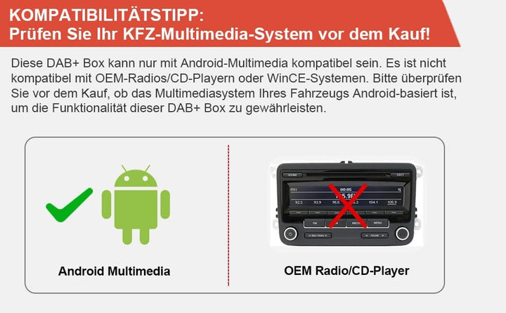 Erisin DAB+ Antenne DAB+ Scheibenantenne mit Empfänger Verstärker Antenne DAB Adapter für Autoradio