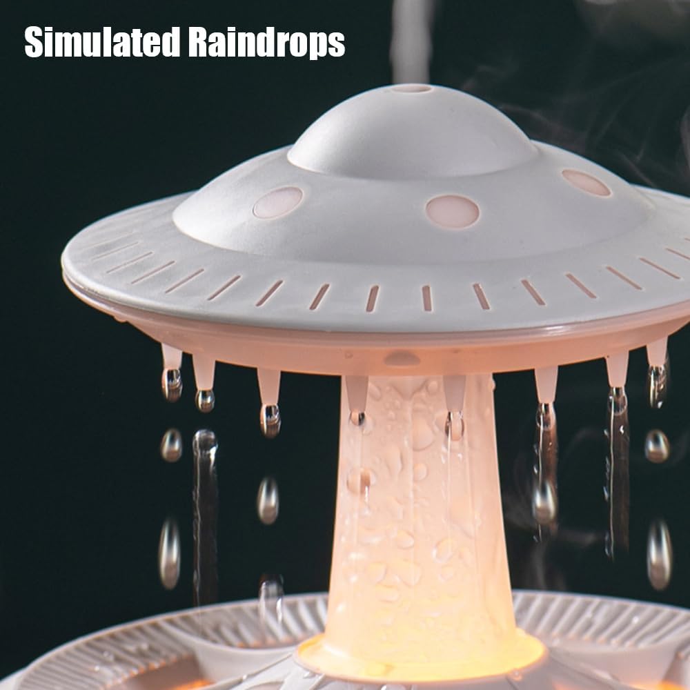 Rain-Cloud Humidifier, 350 ml Regenwolken-Luftbefeuchter, kabelloser Fernbedienung Aroma Diffuser mi