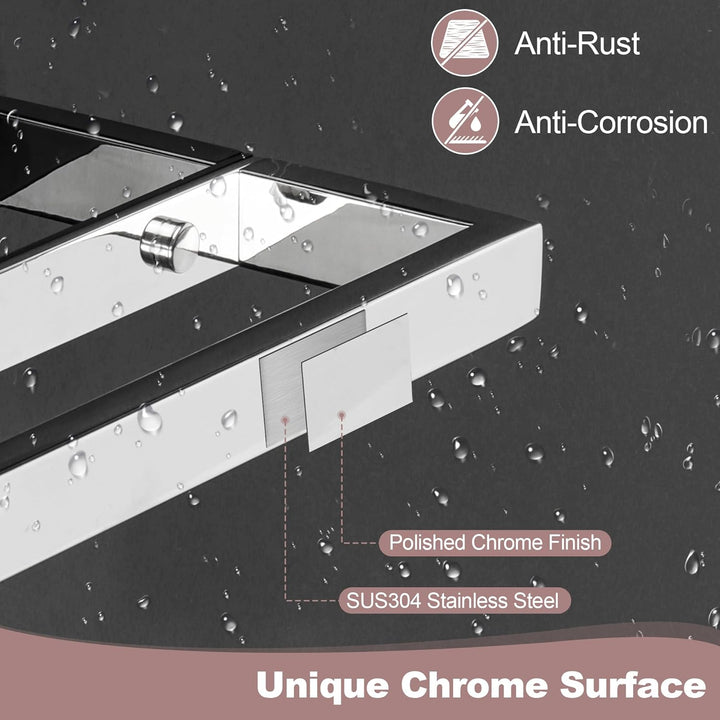 SAYAYO Handtuchhalter Ohne Bohren 30CM Handtuchstange Ohne Bohren Selbstklebend oder Zum Bohren Poli