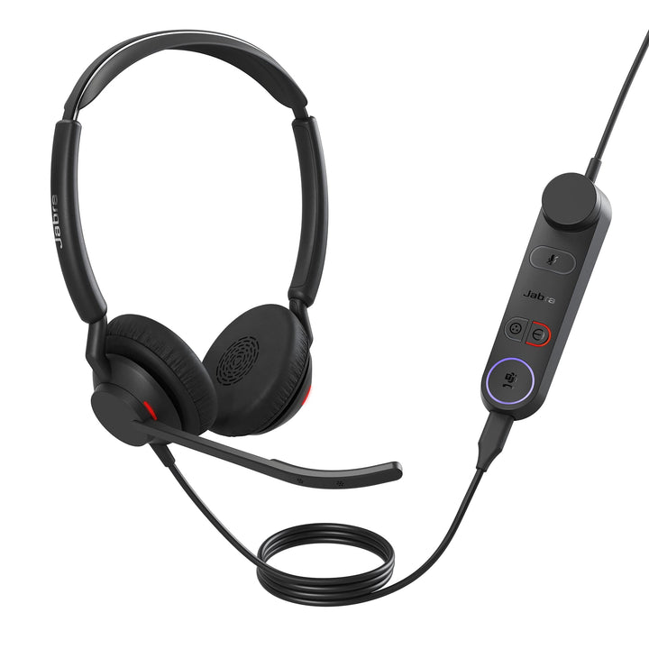 Jabra Engage 50 II schnurgebundenes Stereo-Headset mit Link Call Control, geräuschunterdrückender 3-