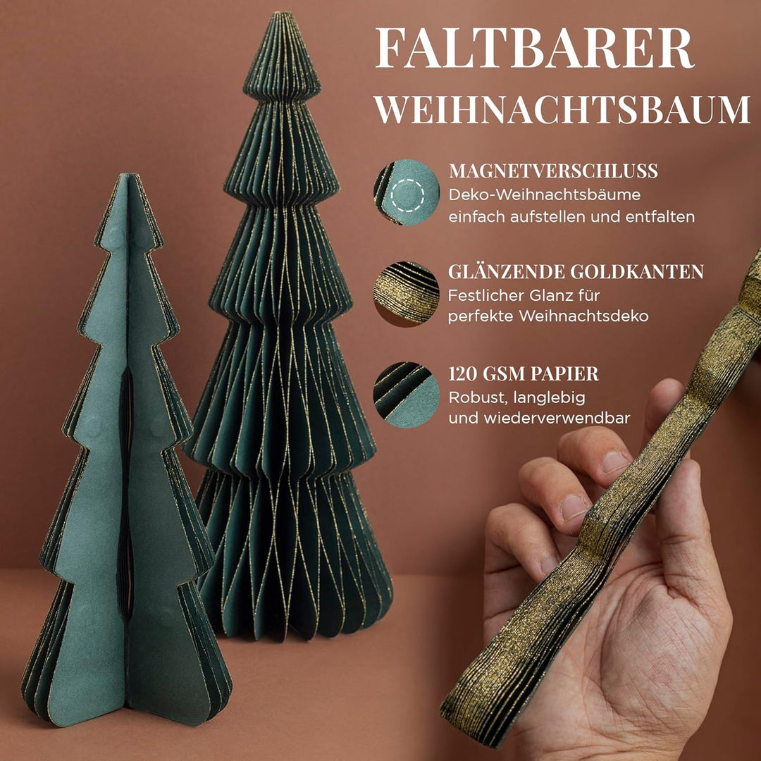 Weihnachtsbaum & Weihnachtsdeko - Deko für Zuhause, oder Büro - tischdeko Weihnachten - 3er-Set Weih