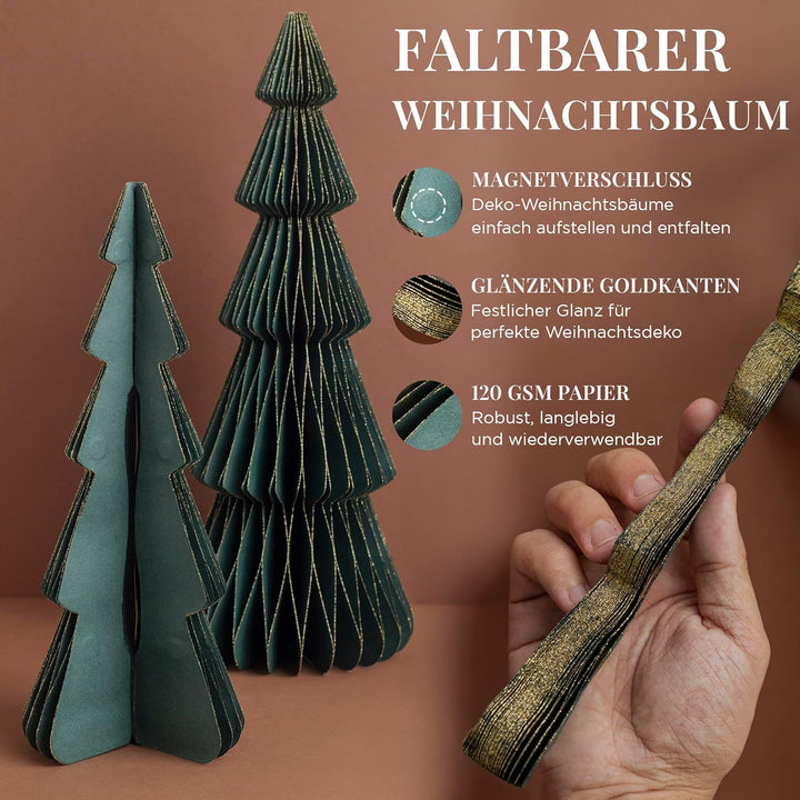 Weihnachtsbaum & Weihnachtsdeko - Deko für Zuhause, oder Büro - tischdeko Weihnachten - 3er-Set Weih