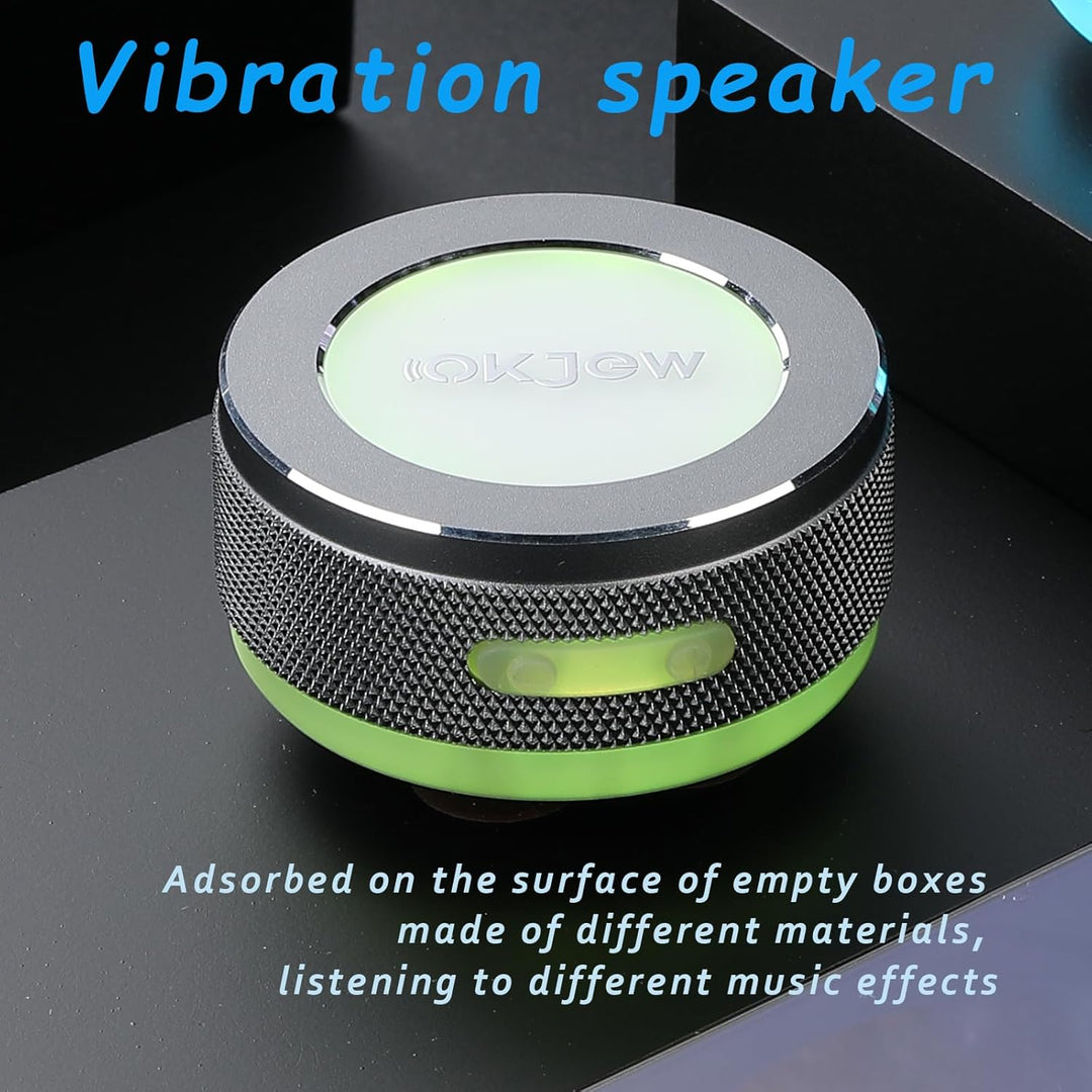Knochenleitungs-Lautsprecher, Bluetooth, vibrierende Lautsprecher mit bunten LED-Lichtern, tragbare