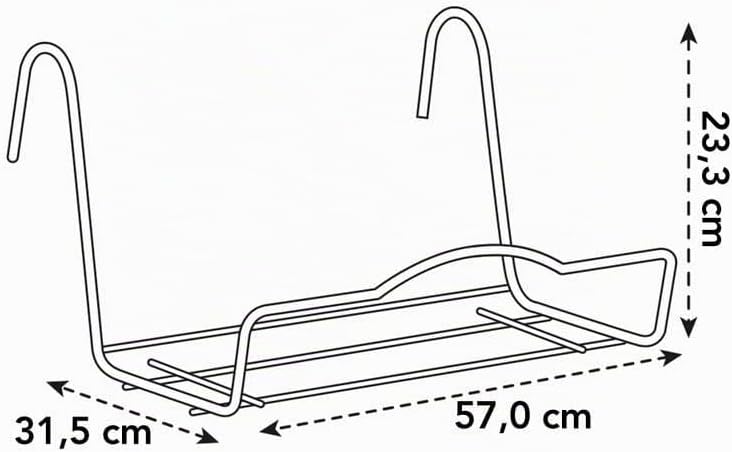elho Supports Metall 60 - Zubehör für Balkon &amp; Aussen Zubehör - Ø 58.5 x H 22.5 cm - Schwarz/Anthraz