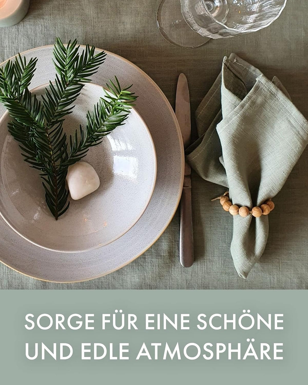 Farnberg 6 Servietten aus Leinen - hochwertige Stoffservietten - edle Hochzeitsservietten - Wiederve