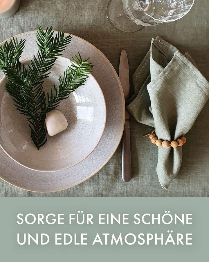 Farnberg 6 Servietten aus Leinen - hochwertige Stoffservietten - edle Hochzeitsservietten - Wiederve