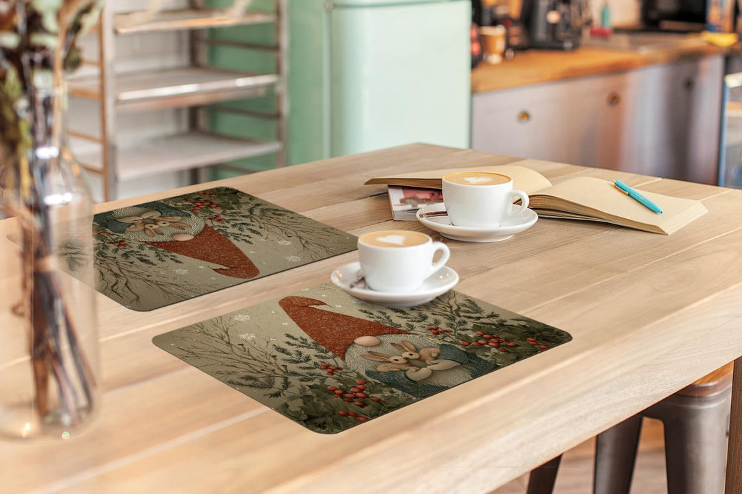 KitchenYeah© Platzsets Abwaschbar 6-Teilig 45x30 cm Tischsets Platzdeckchen Platzset Unterlage Tisch