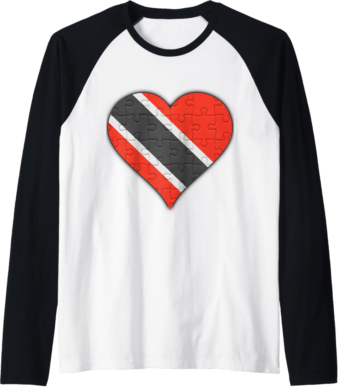 Trinidad und Tobago Trinidadian und Tobagoan Flagge Herz Raglan