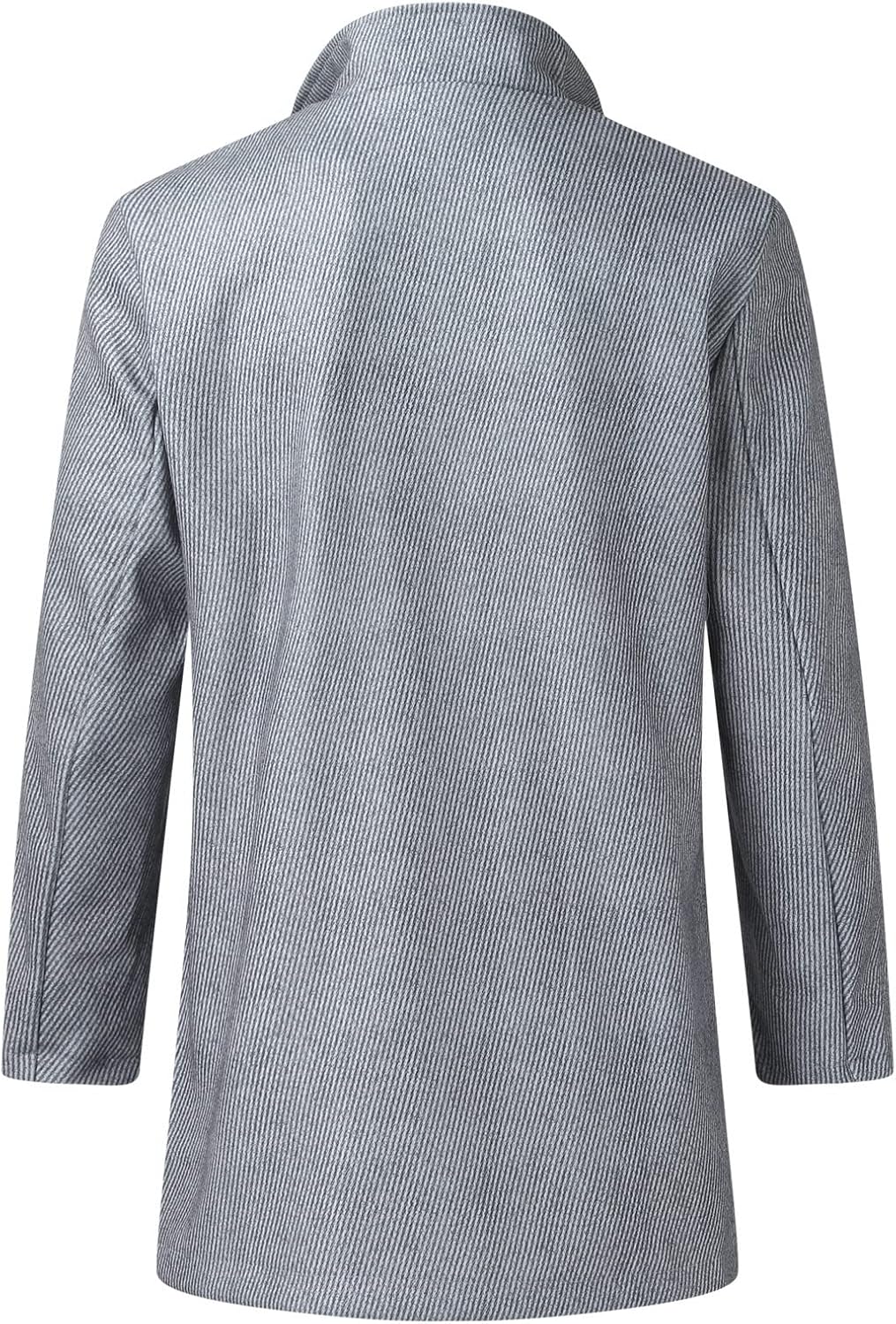 Celucke Mantel Herren Wintermantel Wolle Winter Kurzmantel Mittellang Wollmantel mit Stehkragen und