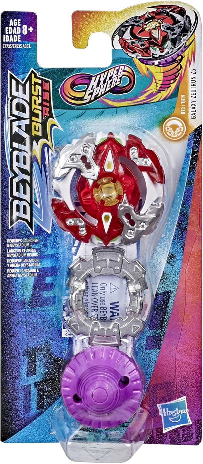 Beyblade Burst Rise Hypersphere Galaxy Zeutron Z5 Einzelpackung – Ausdauer-Typ, rechtsdrehendes Batt