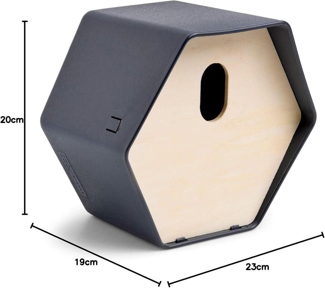 Capi Europe - Vogelhaus oval Hive - 19x23x20 - Anthrazit - CAPI Biodiversity Hive - AHBIA002 Anthraz