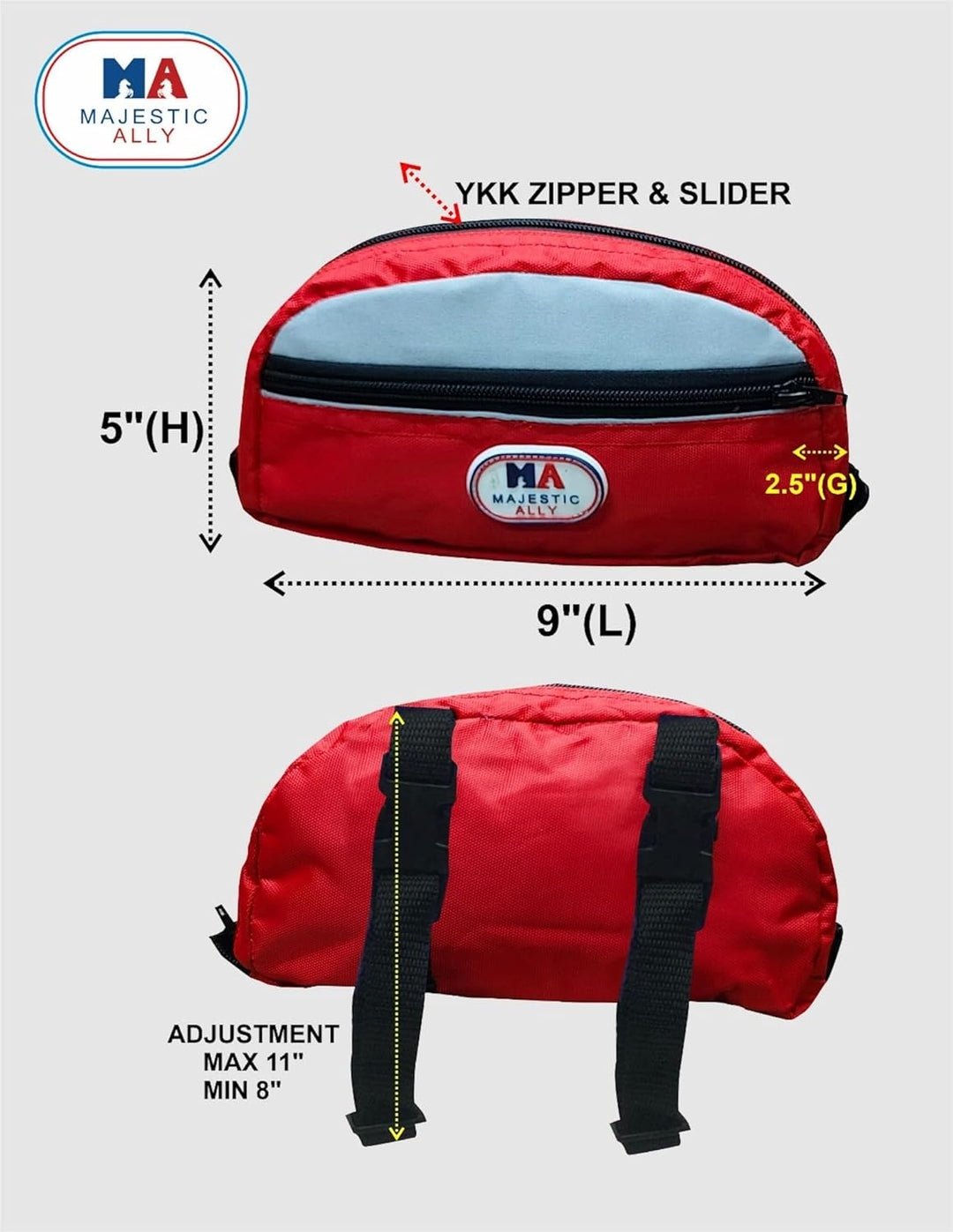 Majestic Ally Satteltasche für Westernsattel, reflektierend, Nylon, Jagdgrün Einheitsgrösse Jäger-gr