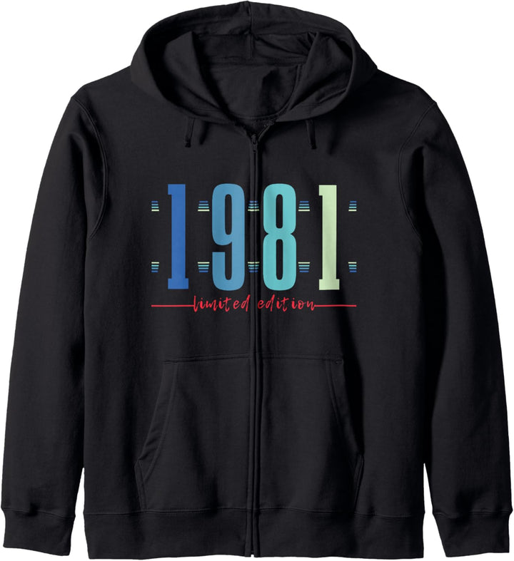 43. Geburtstag Mann Frau 43 Jahre 1981 Deko Lustig Geschenk Kapuzenjacke