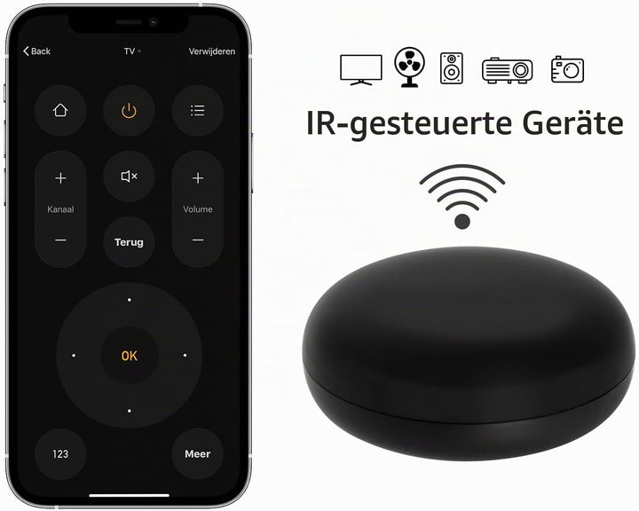 Hombli Smart IR Universal Fernbedienung für Smart Home | WLAN mit 360° Infrarotempfang &amp; Zeitschaltu