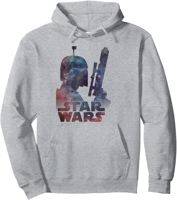 Star Wars Boba Fett Galaxy Fill Silhouette Pullover Hoodie