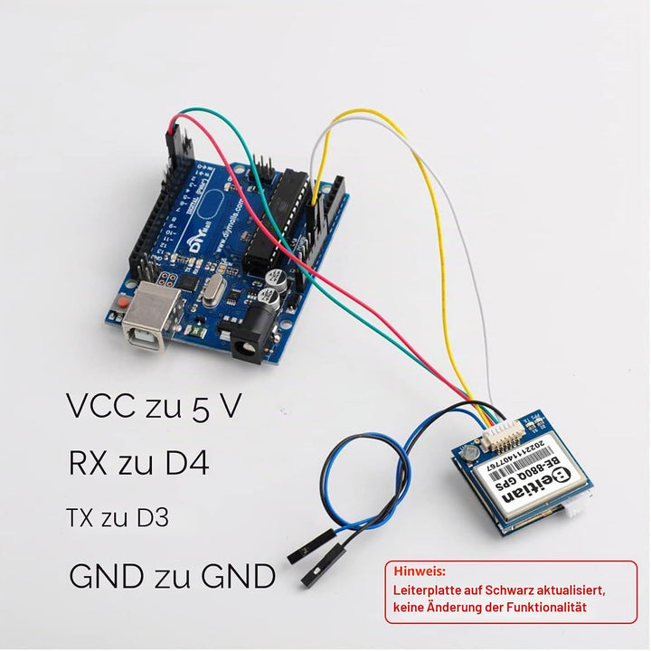 Geekstory BE-880Q GPS Module with Flash QMC5883L Compass GPS Antenna TTL Level 38400bps for Arduino