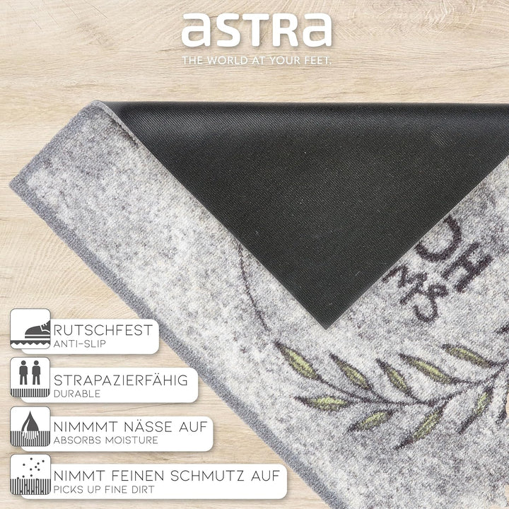 Astra rutschfeste Sauberlaufmatte innen - Sweet Home Kranz 50 x 70 cm - Wohnraum Fussmatte Design -