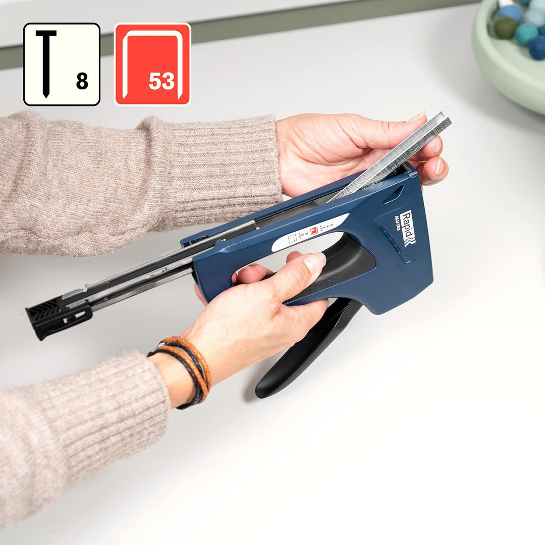 Rapid Handtacker ALU753, Tacker für Holz und Stoffe, Robust, Aluminium, für Klammern Typ 53, 6-14mm
