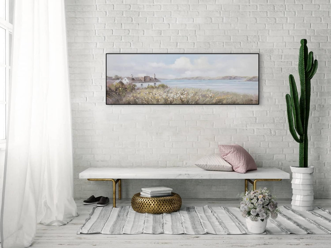 KunstLoft Leinwandbild | 100% HANDGEMALT | 150x50cm | Gemälde &