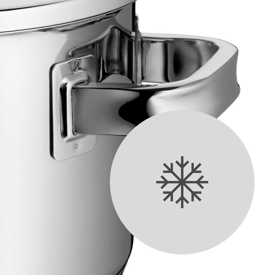 WMF Function 4 Advanced Kochtopf gross 24cm, Glasdeckel, Fleischtopf Induktion 5,7l, Cromargan Edels