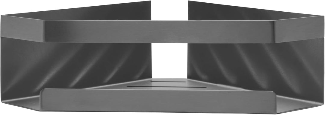 Schöner Wohnen Kollektion Eckablage Mod. Meleto aus rostfreiem Edelstahl in Gun-Metal Grey für Badez