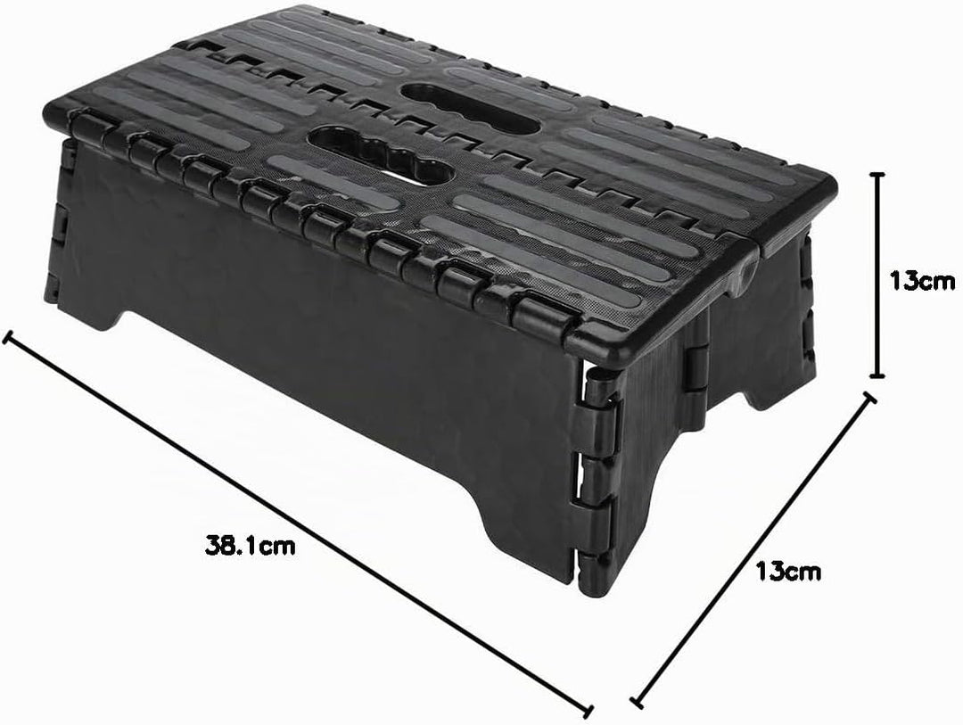 Dioche Tritthocker Klappbarer Tritthocker, tragbarer Tritthocker für oben Auto/Bad, Schwarz, 38 x 21