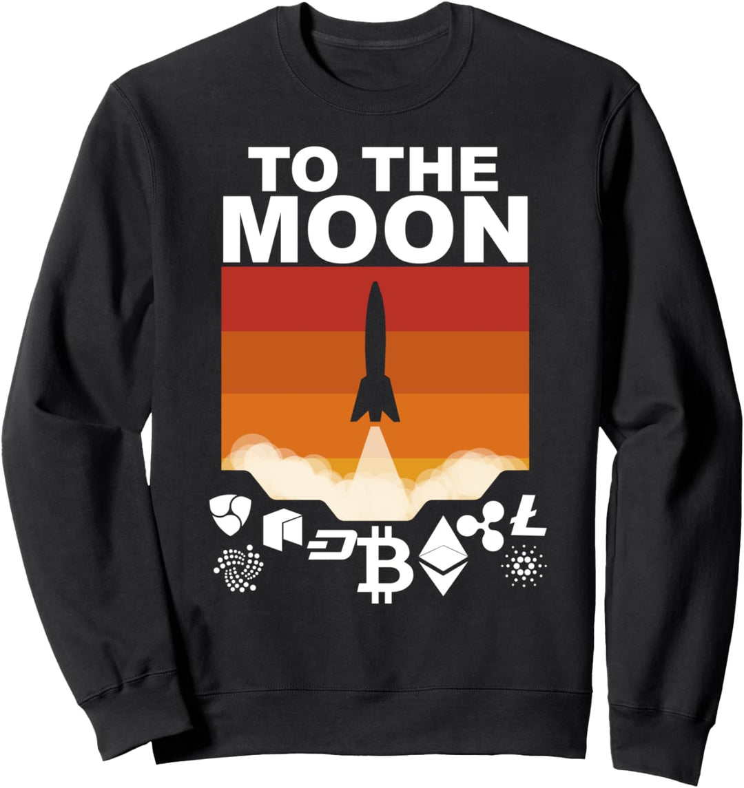 Crypto To the Moon Rocket To the Moon Sweatshirt