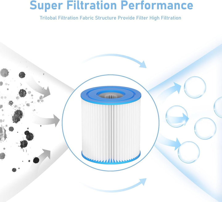 Typ H Pool Filter kartusche als Ersatz für Intex 330 GPH Filter Pumpe für Oberirdische Pools, Ersetz