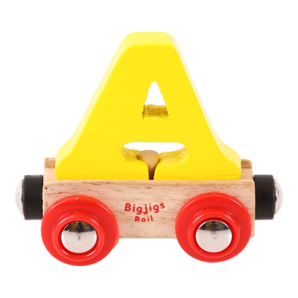Bigjigs Rail Rail Name Letter A (Yellow) Buchstabe A Yellow, Buchstabe A Yellow