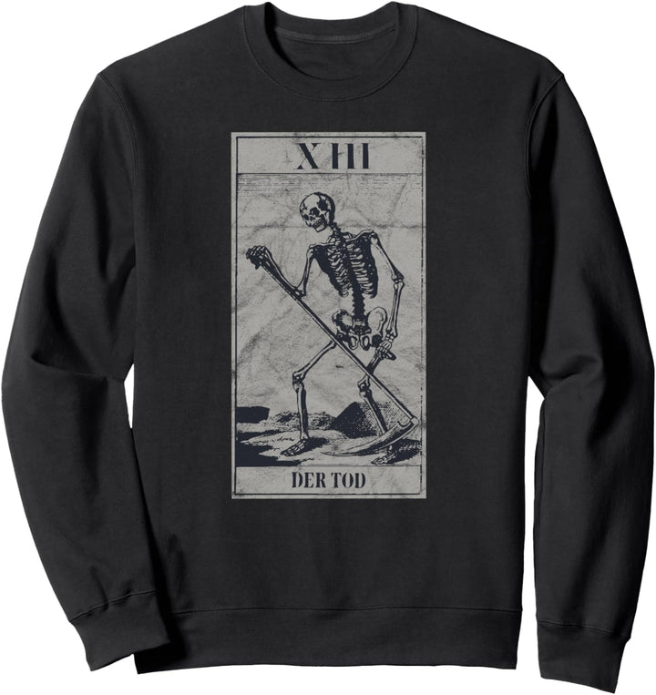 Occult Tarot Card The Death Karte Der Tod XIII Vintage Sweatshirt