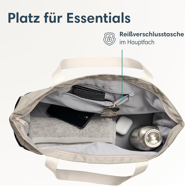 LARKSON Strandtasche Damen & Herren - Linn - Grosse Beach Bag für Strand, Schwimmbad, Pool - Tote Ba