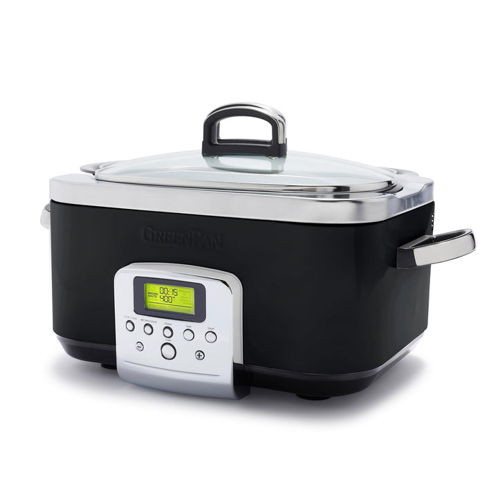 GreenPan Slow Cooker, 6 Liter, PFAS-frei, Schwarz Slow Cooker Schwarz