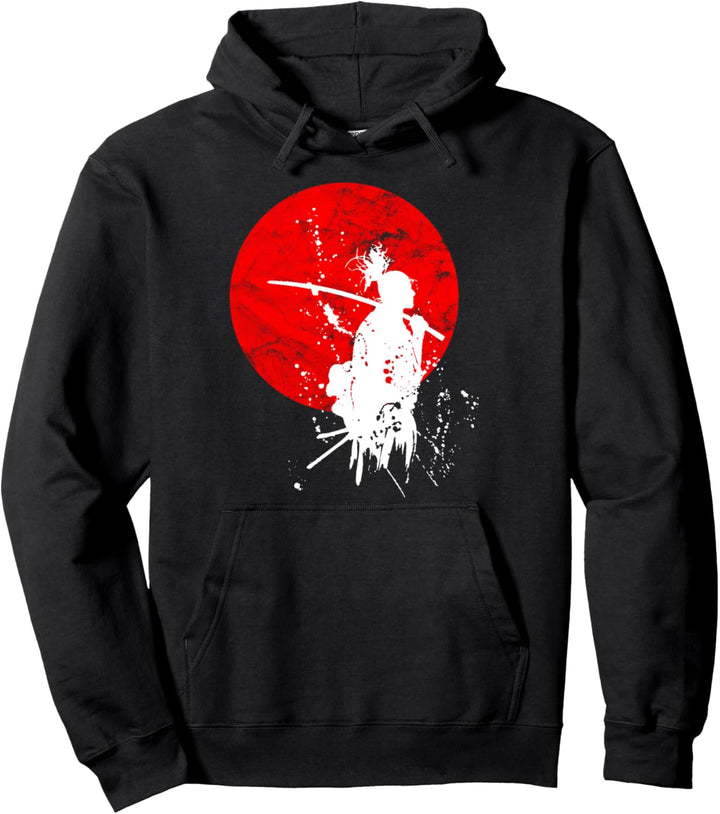 Japanische Samurai Krieger Retro Japan Mut Respekt Geschenk Pullover Hoodie
