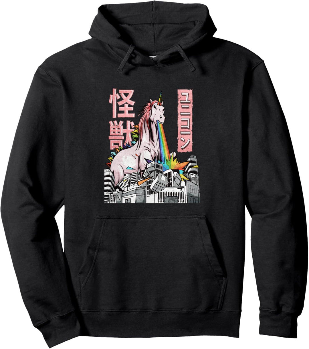 Kaiju Einhorn Japanisches Monster Unicorn Anime Merch Manga Pullover Hoodie