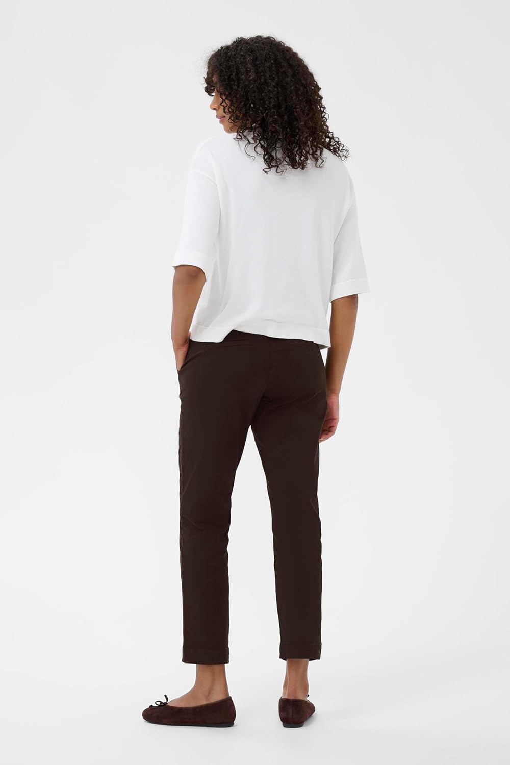 KAFFE Hose KAmette Damen Hose Elegant Elastische Taille Casual Anzughose 36 Black Coffee, 36 Black C