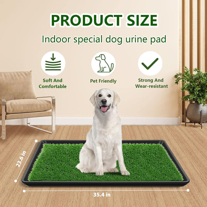 Hunde Gras Pad mit Tablett, Hund Töpfchen Gras für Welpen Training, Wiederverwendbare Trainingsunter
