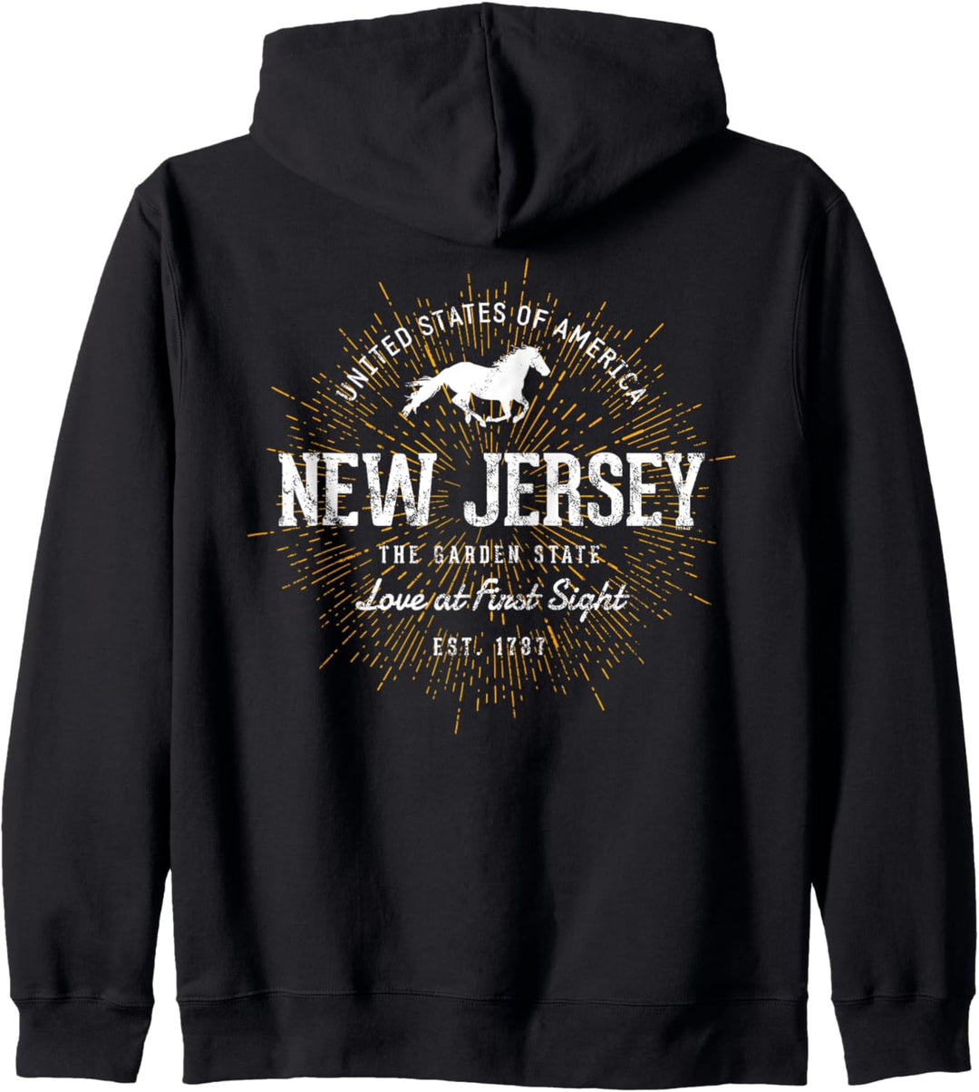 Vereinigte Staaten Vintage Style Retro New Jersey Kapuzenjacke