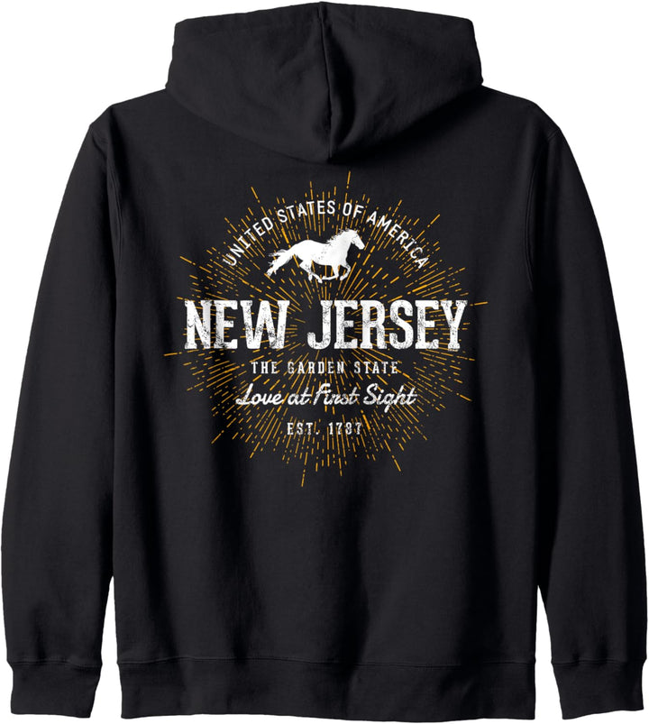 Vereinigte Staaten Vintage Style Retro New Jersey Kapuzenjacke