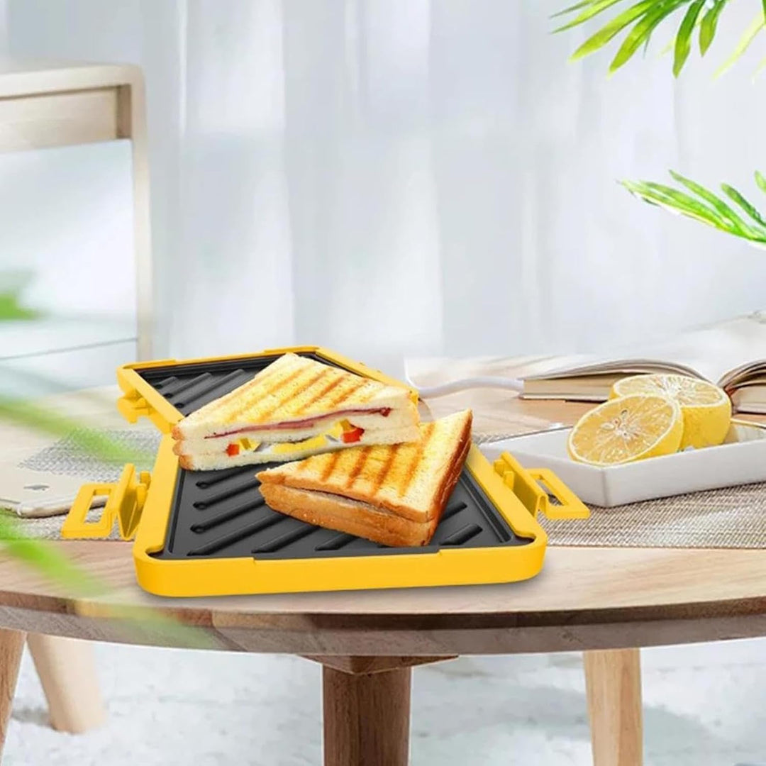 Mikrowellen-Sandwichmaker,Sandwichtoaster Für Schnelle Mahlzeiten,Mikrowellengeeigneter Grillkäse-Ma