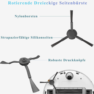 Bibemorol Zubehör für Dreame L10s Ultra / L10 Ultra Roboter Staubsauger, Zubehörset mit 2 Hauptbürst