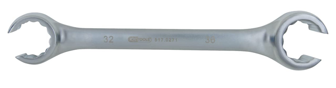 KS Tools 517.0271 Offener Doppel-Ringschlüssel, abgewinkelt, 32x36mm