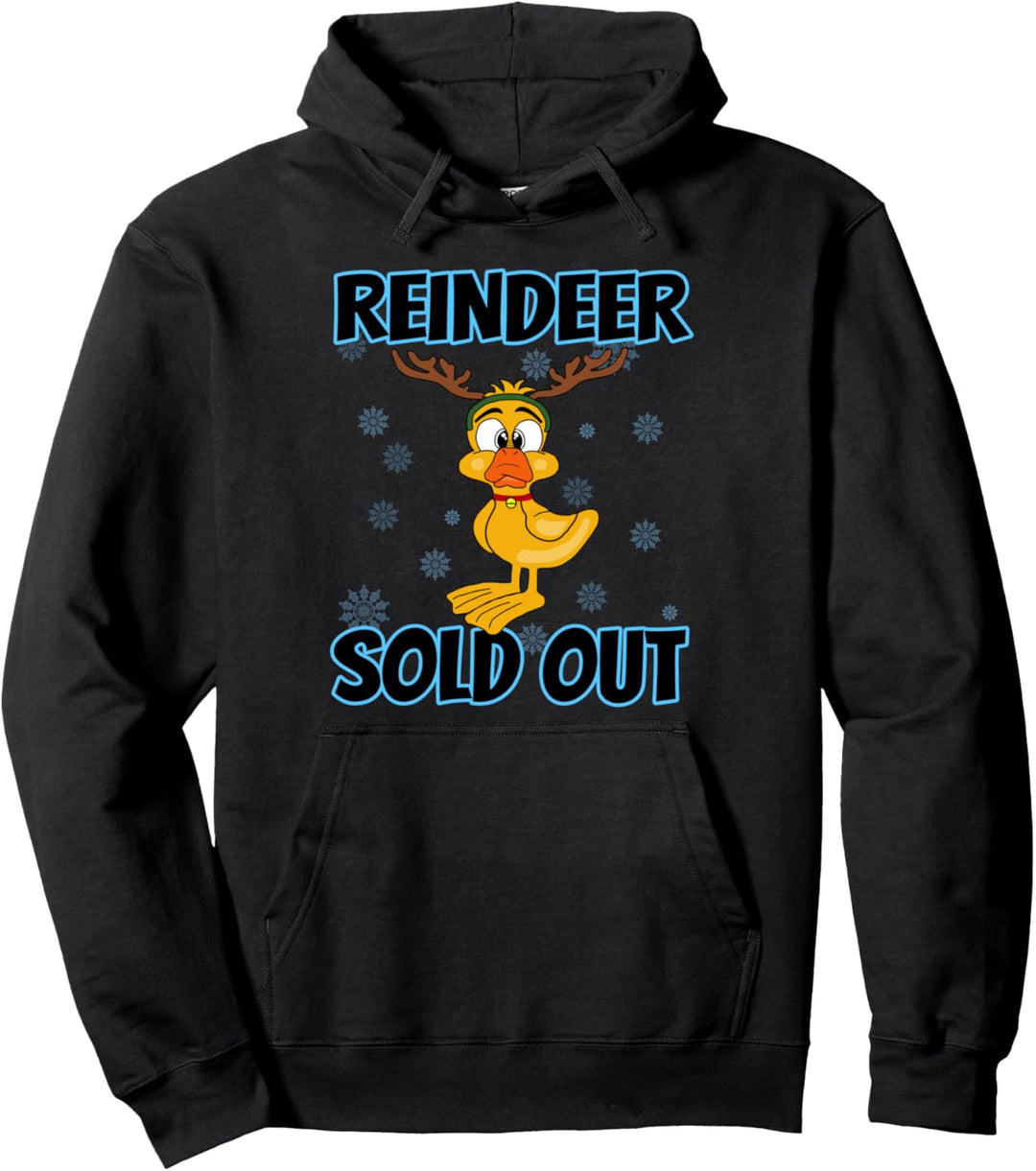 Lustiger Spruch Ente Weihnachten Rentier war ausverkauft Pullover Hoodie