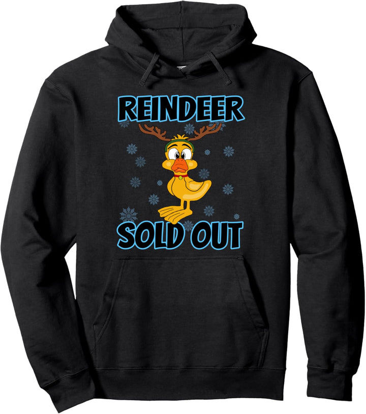 Lustiger Spruch Ente Weihnachten Rentier war ausverkauft Pullover Hoodie